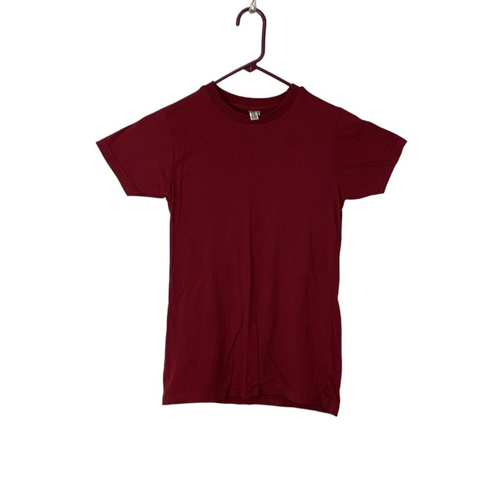 District Threads Mens Red Short Sleeve Crew Neck Pullover T-Shirt Size Small